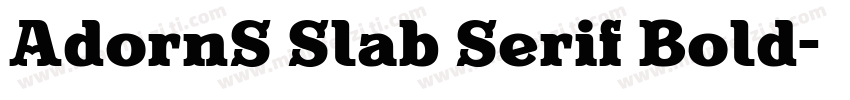 AdornS Slab Serif Bold字体转换